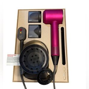 Dyson Supersonic Blow Dryer Set Diffuser Attachments Brush Comb Fuchsia Pink